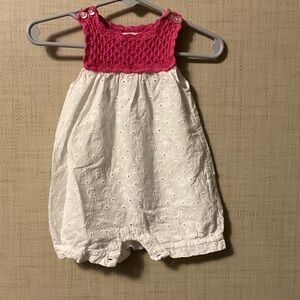 Pink and White Kids One Piece Bodysuit